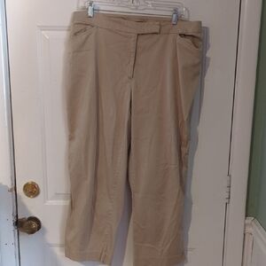 George Women's Khaki Pants 16W Plus Stretch Work